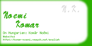 noemi komar business card
